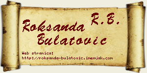 Roksanda Bulatović vizit kartica